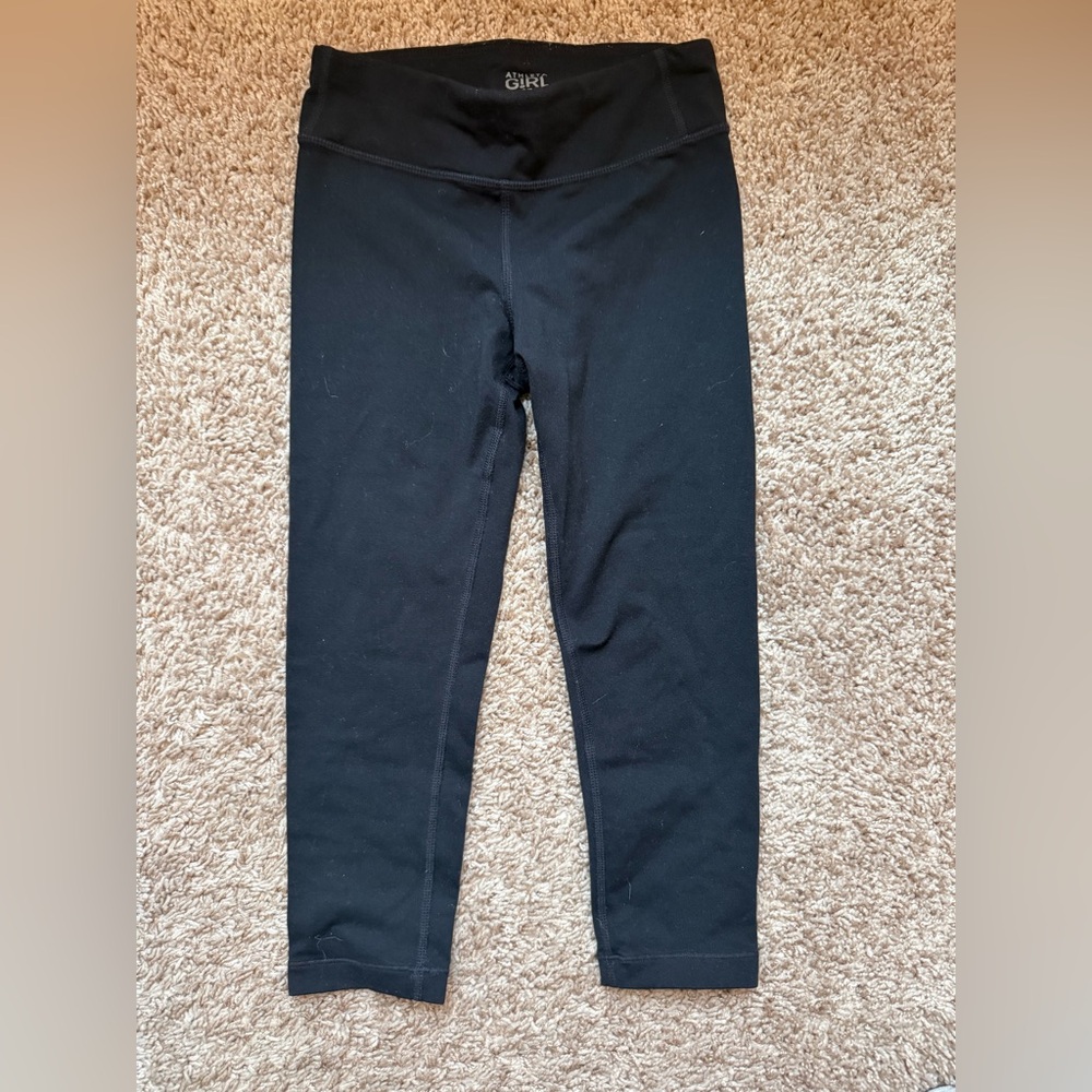 Athleta Girls Black Mid-Rise Leggings